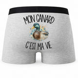 Boxer Homme Mon canard c'est ma vie – Impression au dos