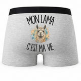 Boxer Homme Mon lama c'est ma vie – Impression au dos