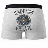 Boxer Homme Le thème astral c'est la vie – Impression au dos