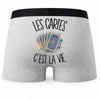 Boxer Homme Les cartes c'est la vie – Impression au dos