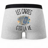 Boxer Homme Les cartes c'est la vie – Impression au dos