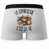 Boxer Homme La sophrologie c'est la vie – Impression au dos