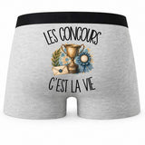 Boxer Homme Les concours c'est la vie – Impression au dos