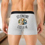 Boxer Homme Les concours c'est la vie – Impression au dos