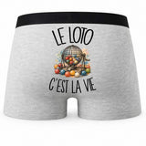 Boxer Homme Le loto c'est la vie – Impression au dos