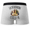 Boxer Homme La dégustation c'est la vie – Impression au dos