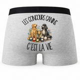 Boxer Homme Les concours canins c'est la vie – Impression au dos