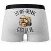Boxer Homme Les vide-greniers c'est la vie – Impression au dos