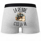 Boxer Homme La reliure c'est la vie – Impression au dos