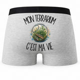 Boxer Homme Mon terrarium c'est ma vie – Impression au dos