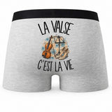 Boxer Homme La valse c'est la vie – Impression au dos