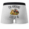 Boxer Homme Être agricultrice c'est la vie – Impression au dos