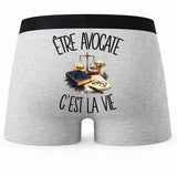 Boxer Homme Être avocate c'est la vie – Impression au dos