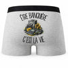 Boxer Homme Être banquière c'est la vie – Impression au dos