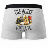 Boxer Homme Être factrice c'est la vie – Impression au dos