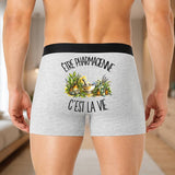 Boxer Homme Être pharmacienne c'est la vie – Impression au dos
