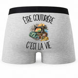 Boxer Homme Être couturière c'est la vie – Impression au dos