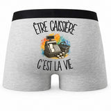 Boxer Homme Être caissière c'est la vie – Impression au dos