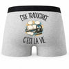 Boxer Homme Être traductrice c'est la vie – Impression au dos