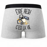 Boxer Homme Être AESH c'est la vie – Impression au dos