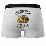 Boxer Homme Être agriculteur c'est la vie – Impression au dos