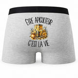 Boxer Homme Être apiculteur c'est la vie – Impression au dos