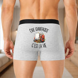 Boxer Homme Être chauffagiste c'est la vie – Impression au dos