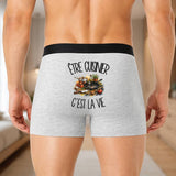 Boxer Homme Être cuisinier c'est la vie – Impression au dos