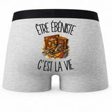 Boxer Homme Être ébéniste c'est la vie – Impression au dos