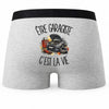 Boxer Homme Être garagiste c'est la vie – Impression au dos
