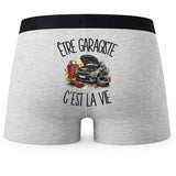 Boxer Homme Être garagiste c'est la vie – Impression au dos