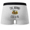 Boxer Homme Être jardinier c'est la vie – Impression au dos