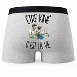 Boxer Homme Être kiné c'est la vie – Impression au dos