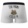 Boxer Homme Être marin c'est la vie – Impression au dos
