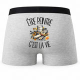 Boxer Homme Être peintre c'est la vie – Impression au dos