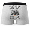 Boxer Homme Être pilote c'est la vie – Impression au dos
