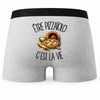 Boxer Homme Être pizzaiolo c'est la vie – Impression au dos