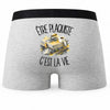 Boxer Homme Être plaquiste c'est la vie – Impression au dos