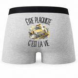 Boxer Homme Être plaquiste c'est la vie – Impression au dos