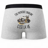 Boxer Homme Être prothésiste ongulaire c'est la vie – Impression au dos