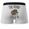 Boxer Homme Être routier c'est la vie – Impression au dos
