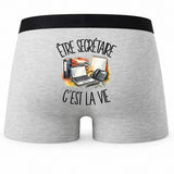 Boxer Homme Être secrétaire c'est la vie – Impression au dos