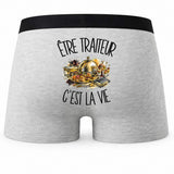 Boxer Homme Être traiteur c'est la vie – Impression au dos