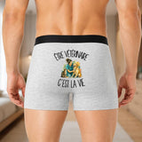 Boxer Homme Être vétérinaire c'est la vie – Impression au dos