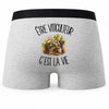 Boxer Homme Être viticulteur c'est la vie – Impression au dos