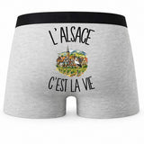 Boxer Homme L'Alsace c'est la vie – Impression au dos