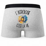 Boxer Homme L'astrologie c'est la vie – Impression au dos