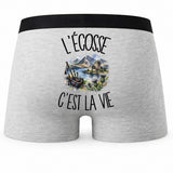 Boxer Homme L'Écosse c'est la vie – Impression au dos