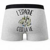 Boxer Homme L'Espagne c'est la vie – Impression au dos