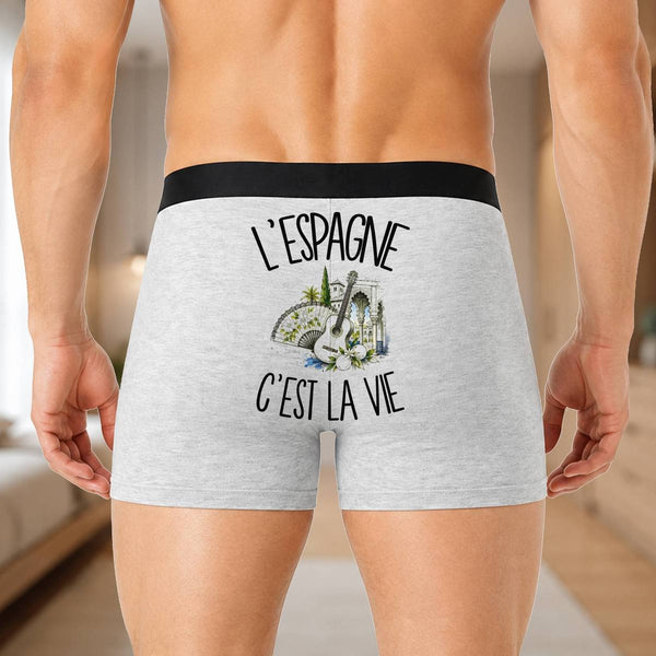 Boxer Homme L'Espagne c'est la vie – Impression au dos